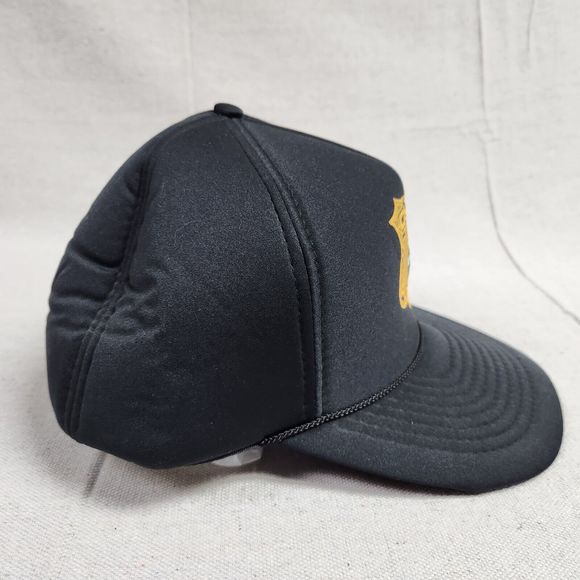 Terrys Uniforms Cap Hat Snap Back Black Adjustable Spell Out Chief of Police - Picture 3 of 12